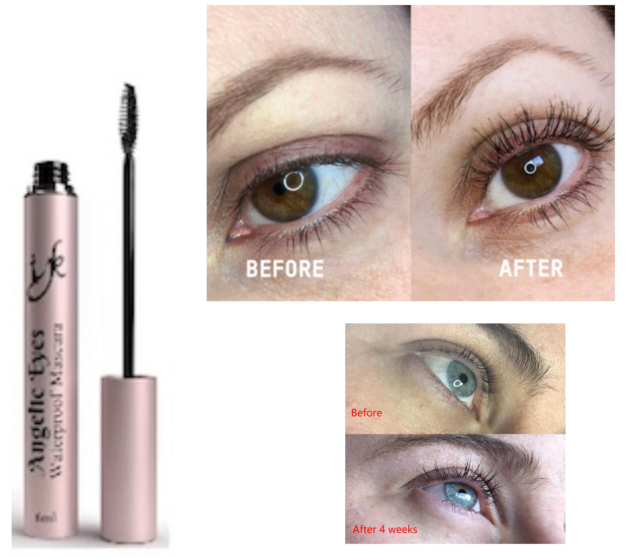 ANGELIC EYES WATERPROOF AND LASH GROWTH MASCARA (HYALURONIC ACID SERUM) 6ml